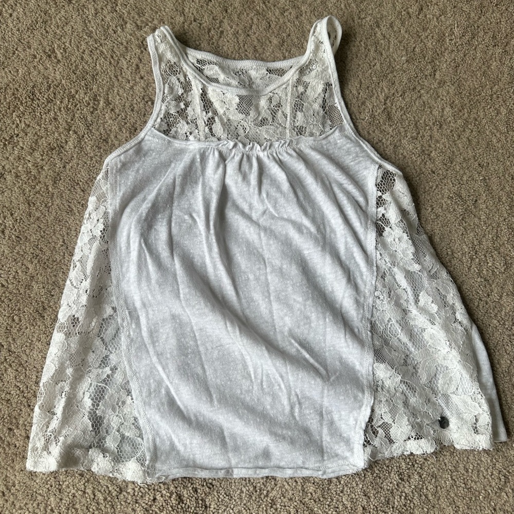 Abercrombie Kids White Lace Tank Top